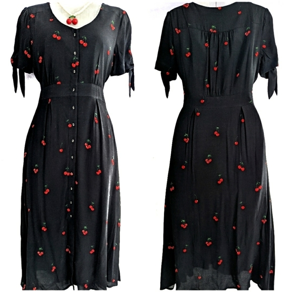 Sugarhill Brighton Dresses & Skirts - Modcloth Cherry midi dress Sugarhill Brighton